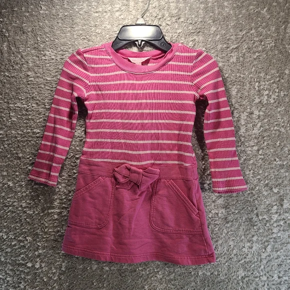 LILLY PULITZER Dress Girls 4 Striped Long Sleeve Striped Pockets Cotton READ - Picture 1 of 9